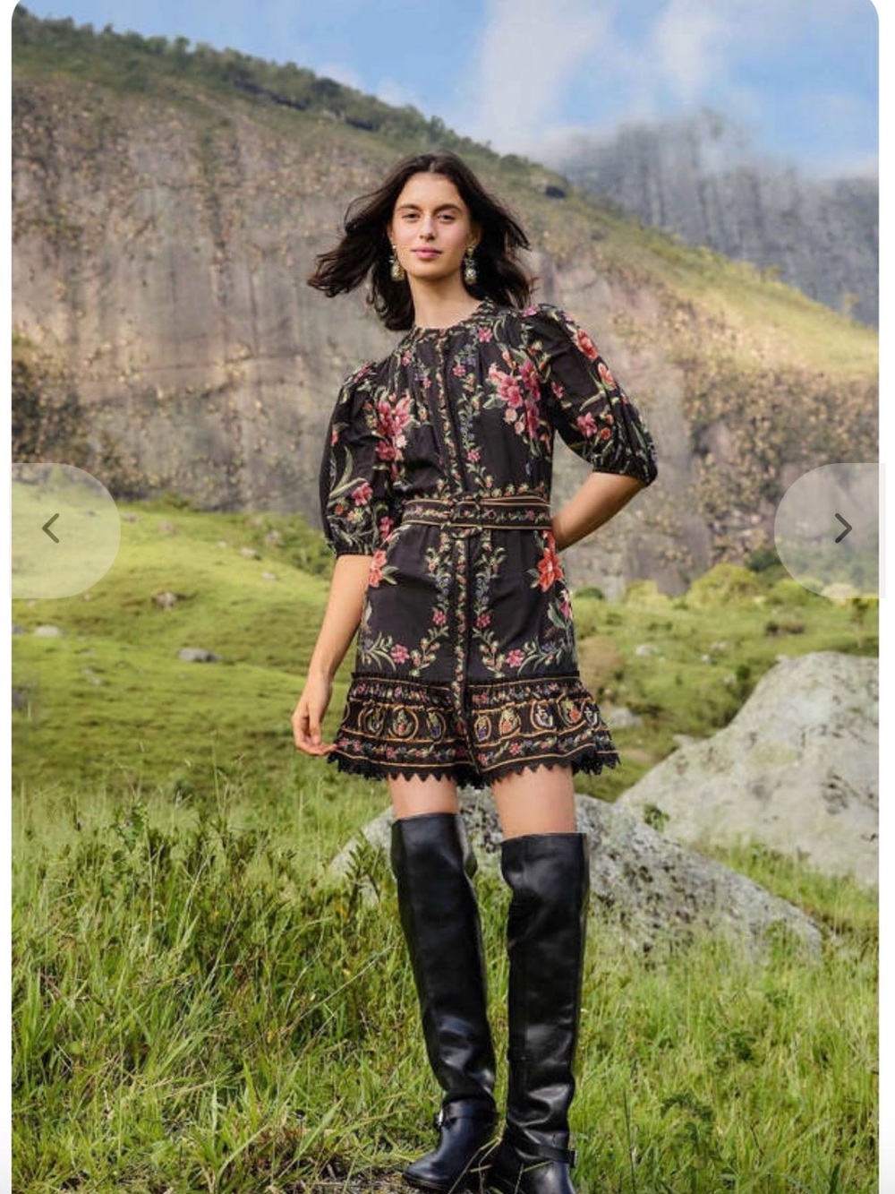 Farm Rio Belle Garden Mini Dress